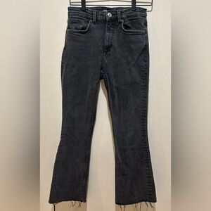 Zara Flared Leg Ankle Grey Black Jeans - Women’s Size 6